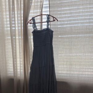 Baby blue  Smocked Tiered Maxi Dress